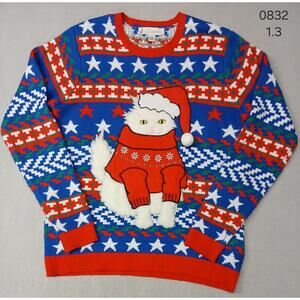 jolly sweaters (Large) Multicolor Crew Neck Knitted Ugly Sweater